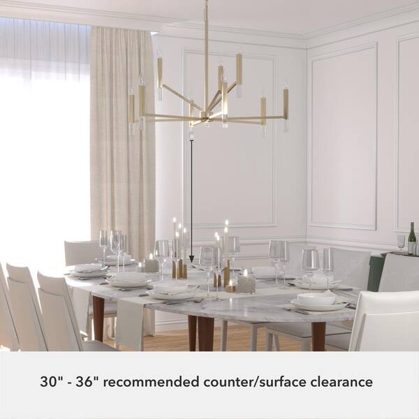 Hunter Sunjai 9-Light Alturas Gold Candlestick Chandelier