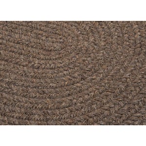 Edward Dark Brown 2 ft. x 4 ft. Oval Braided Area Rug