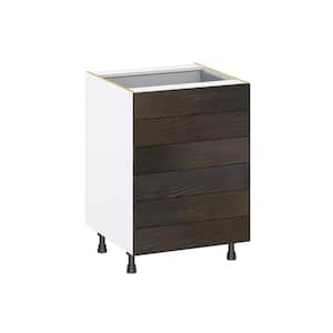 Georgetown 24 in. W x 24 in. D x 34.5 in. H Assembled Drawer Base Kitchen Cabinet in Chestnut with 6-Drawers