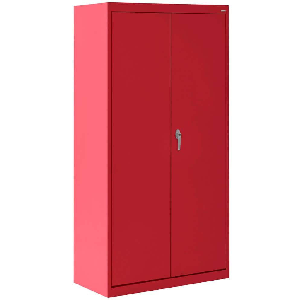 Sandusky Value Line Storage Series ( 30 in. W x 66 in. H x 18 in. D ) Garage Freestanding Cabinet in Red -  VF31301866-01