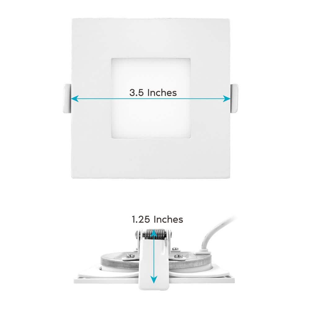 Luxrite 3" Ultra Thin 5-Color Selectable LED Recessed Light Kit