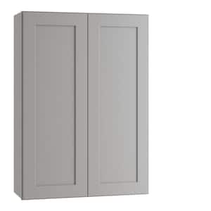 Tremont Pearl Gray Painted Plywood Shaker Assembled Wall Kitchen Cabinet Soft Close 24 in W x 12 in D x 36 in H