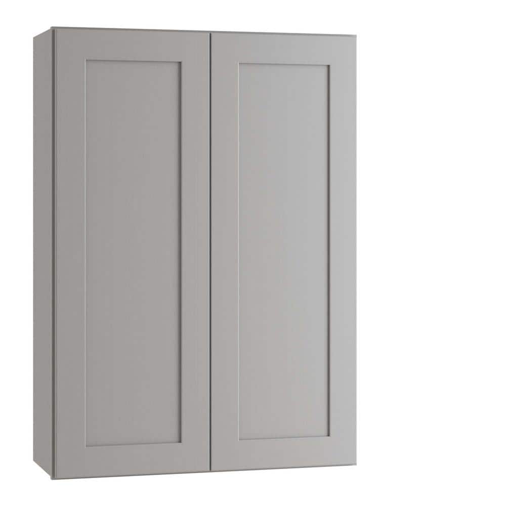Newport 24 in. W x 12 in. D x 36 in. H Assembled Plywood Wall Kitchen Cabinet in Pearl Gray with Soft Close price history on PriceWatchPro