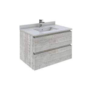 Formosa 30 in. W x 20 in. D x 20 in. H Bath Vanity in Ash with Vanity Top in White with 1 White Sink