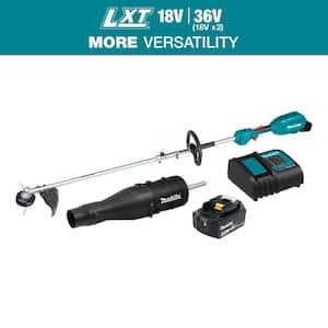 LXT 18V Brushless Cordless Couple Shaft Power Head Kit with 13 in. String Trimmer and Leaf Blower Attachments, 4.0Ah