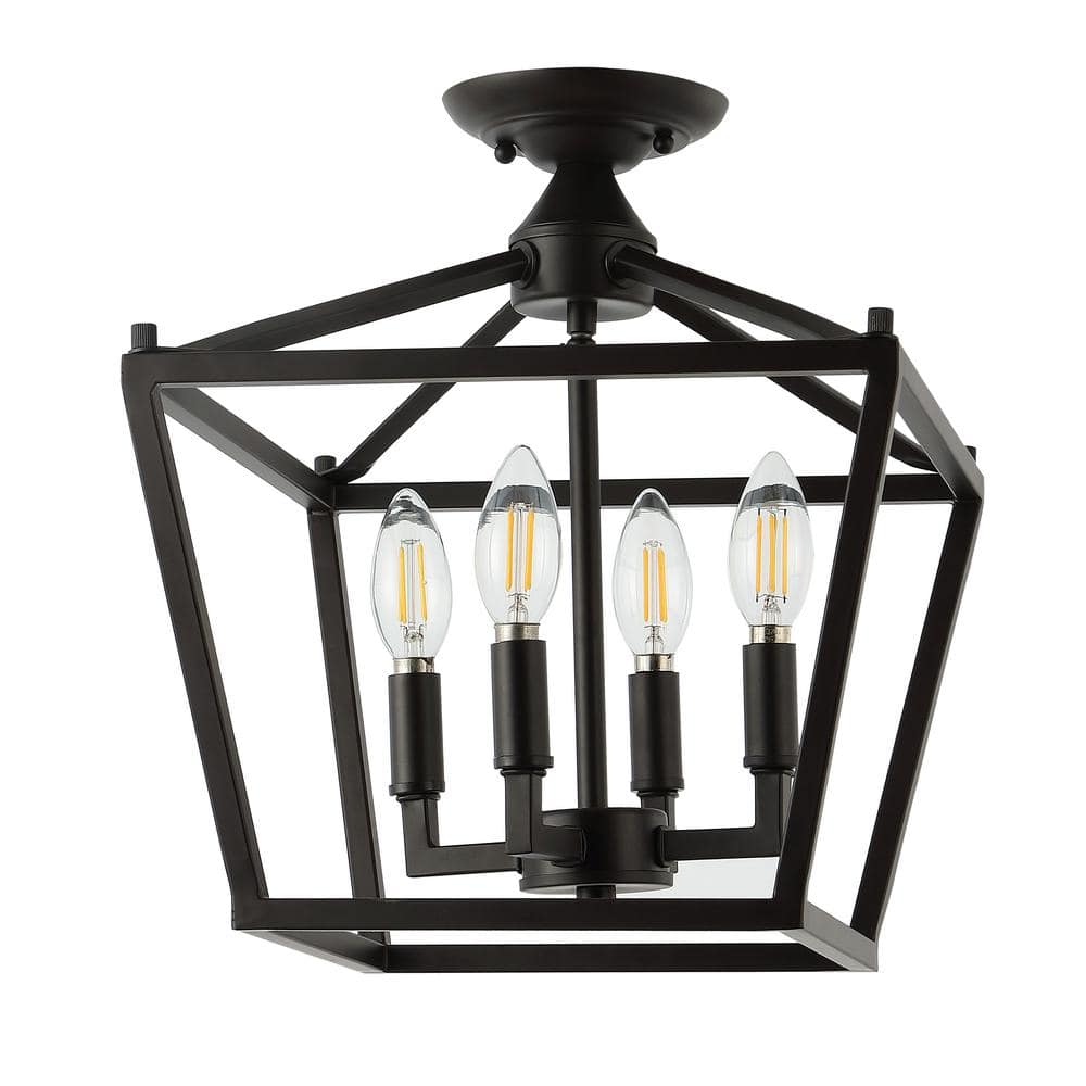 Modern Farmhouse 12" LED Flush Mount in Oil Rubbed Bronze