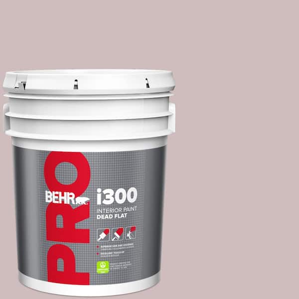 BEHR PRO 5 gal. #N120-3 Mauve It Dead Flat Interior Paint