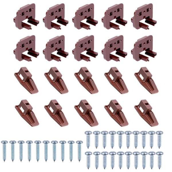 Brown Undermount Drawer Slide Track Guide Glide Heavy Duty Center Mount Soft-Close Drawer Slides 10-Pack