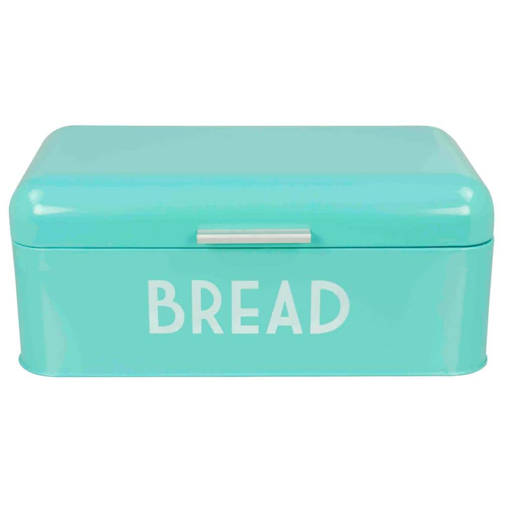 Home Basics Turquiose Bread Box BB44456 The Home Depot