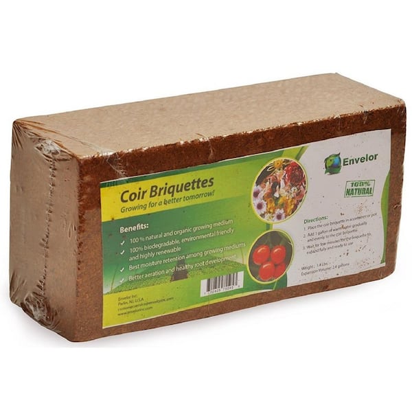 Envelor 10 lbs. Natural Coco Coir Husk Chips Coconut Coir Fiber Mulch  EN-CHC-10 - The Home Depot
