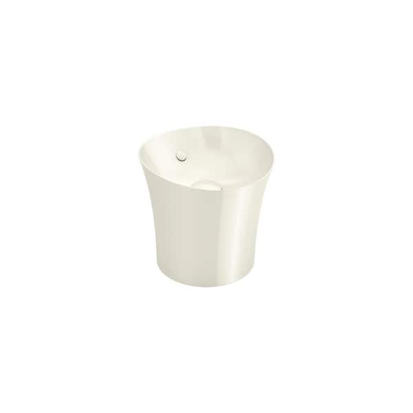 KOHLER Veil 15.0625 in. Tall Vessel/Pedestal Sink Basin in Biscuit