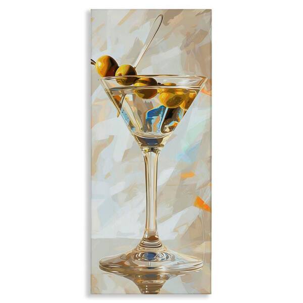 Stupell Industries Neutral Tone Martini by LSR Design Studio Unframed Food Graphic Art Print 48 in. x 20 in.