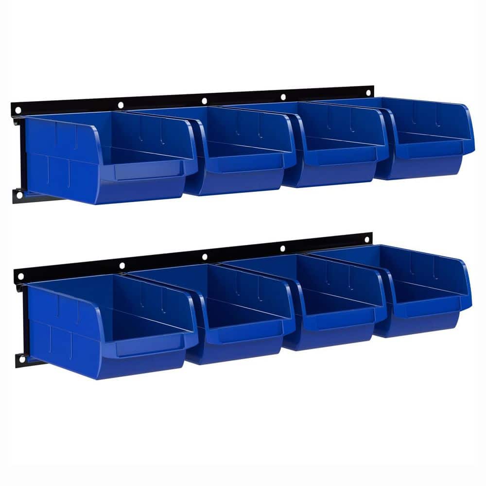 Ahfiwaso 6.3 in. Wall Mounted Blue PP Multifunctional Storage Bin