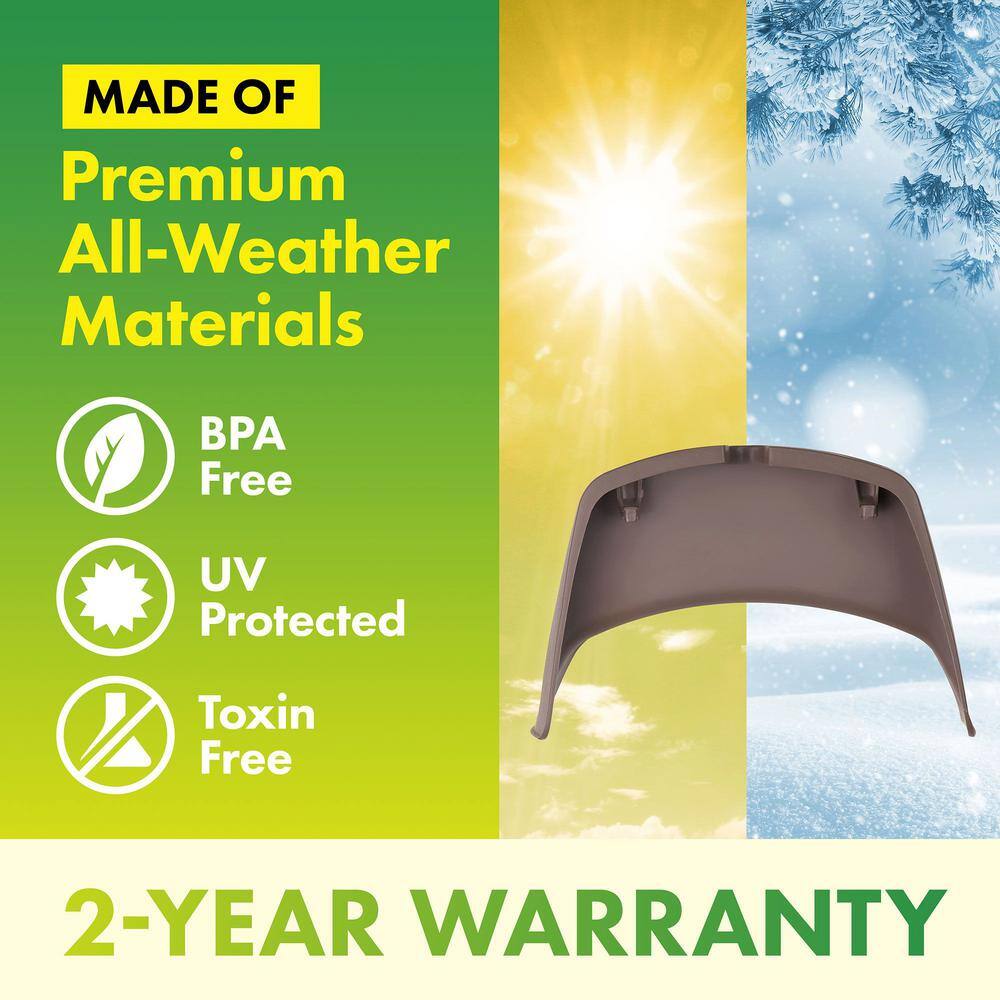 Weatherproof Brown Plastic Wall Mounted Hose Holder
