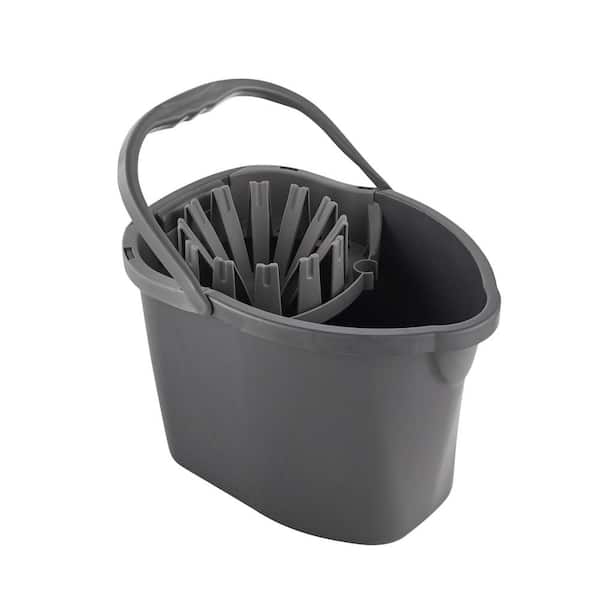 HDX 12 qt. Oval Plastic Bucket with Wringer