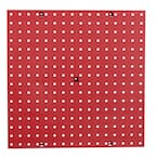 16 in. H x 16 in. W Plastic Pegboard in Red (50 lbs.)