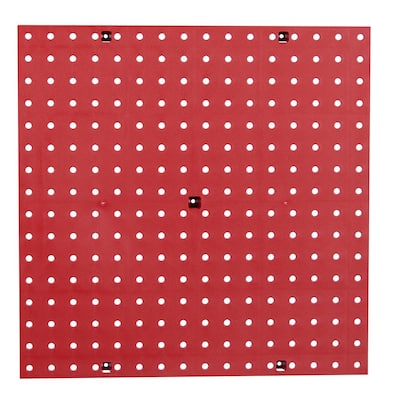16 in. H x 16 in. W Plastic Pegboard in Red (50 lbs.)
