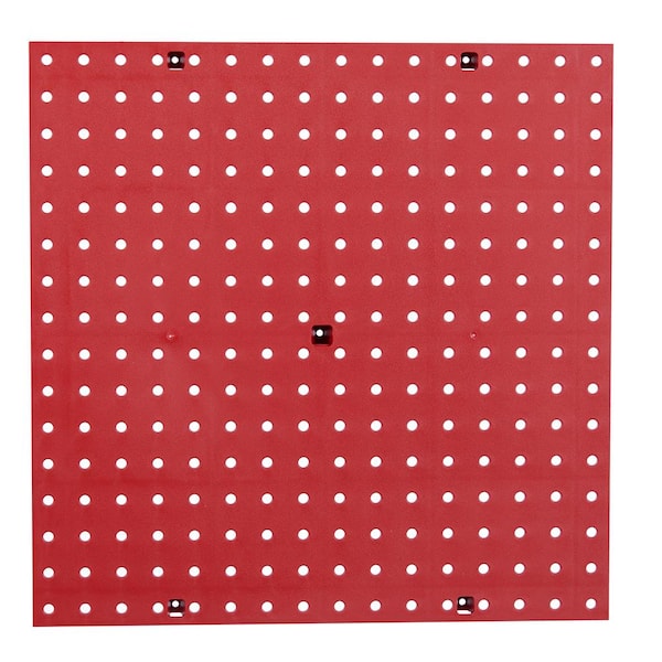 Everbilt 16 in. H x 16 in. W Plastic Pegboard in Red (50 lbs.)