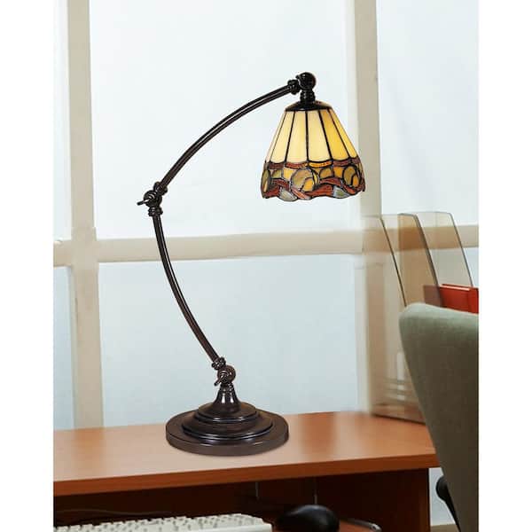 19.5 in. Ainsley Mica Bronze Desk Lamp