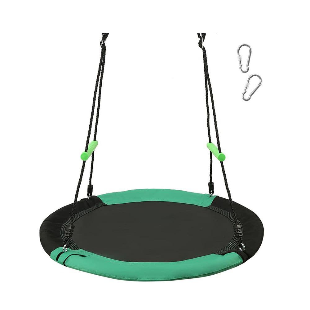 Saucer Swing with Oxford and PP Mat in Black and Dark Green, 40in Diameter Steel Frame, 1 Pack price history on PriceWatchPro