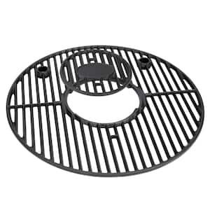 19.5 in. Cast Iron Round Grill Grate Grid Replacement, Black
