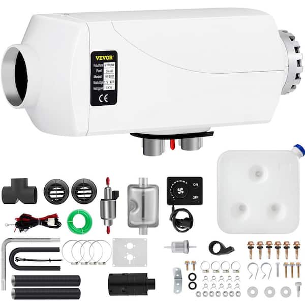 VEVOR 17060 BTU Parking Heater 12-Volt Diesel Air Heater with Knob Switch and Muffler Diesel Heater for Cars