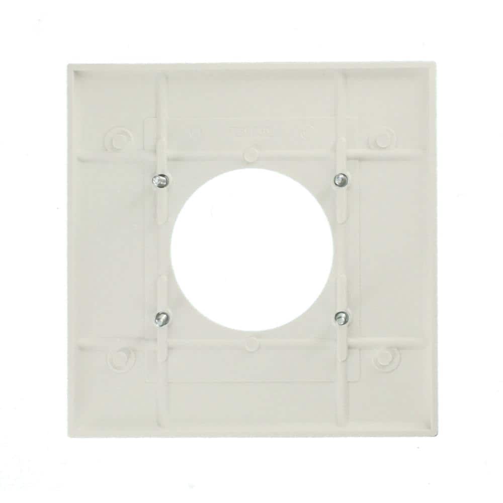 White Thermoset 2-Gang Flush Mount Wall Plate