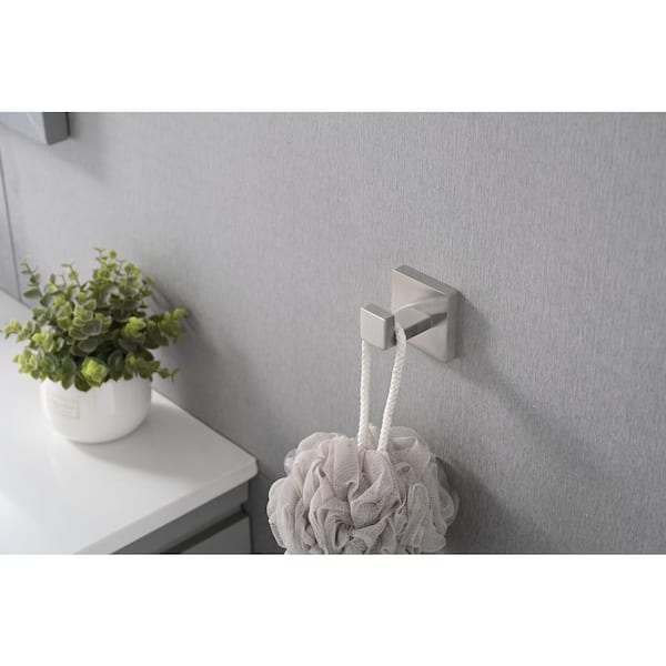 4 -Piece Bath Hardware Set with Mounting Hardware in Brushed Nickel