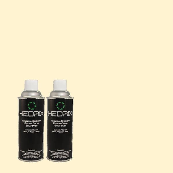 Hedrix 11 oz. Match of 330A-1 Bonnie Cream Low Lustre Custom Spray Paint (2-Pack)