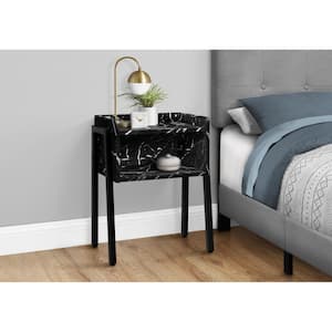 18.5 in. Black Rectangle MDF End Table