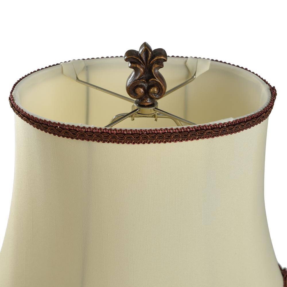 Maximus Bronze Table Lamp with Ivory Fabric Shade