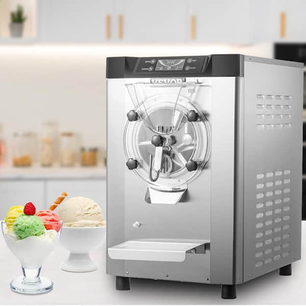 Commercial Soft Ice Cream Machine 3.4 gal. per Hour 1200-Watt LED Panel Single-Flavor Pre-Cooling Yogurt Maker Machine