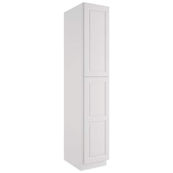 HOMEIBRO 18-in W X 24-in D X 96-in H in Traditional White Plywood Ready to Assemble Floor Wall Pantry Kitchen Cabinet
