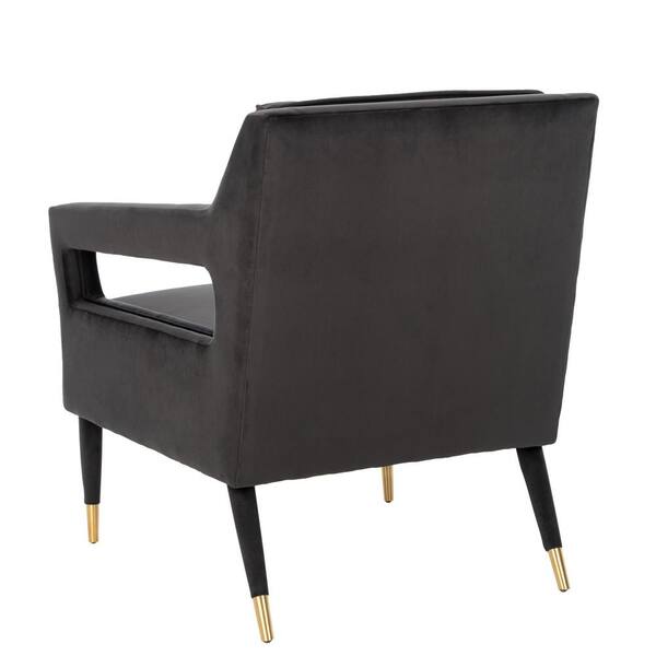 mara grey velvet chair