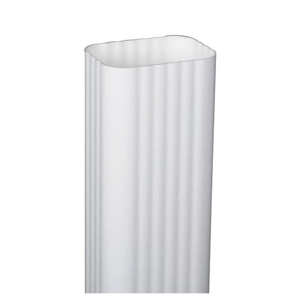 Amerimax Home Products 2 in. x 3 in. x 10 ft. White Vinyl Downspout