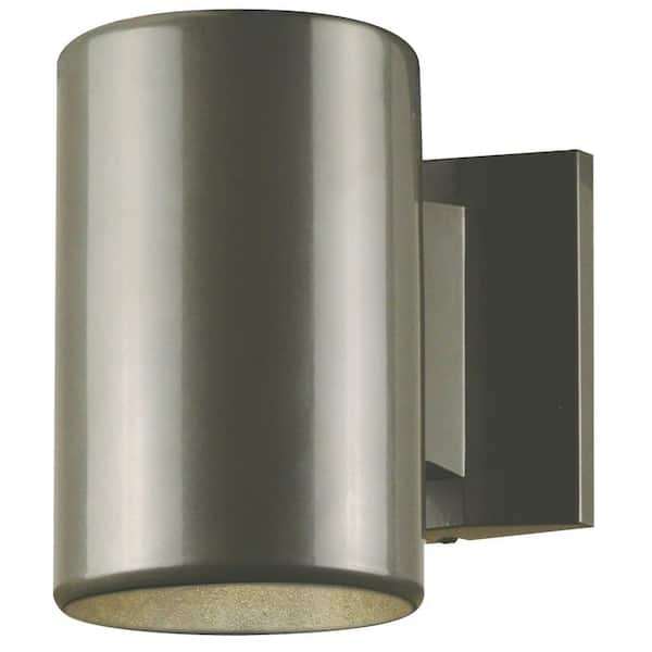 Westinghouse 1-Light Polished Graphite on Steel Cylinder Outdoor Wall Lantern Sconce