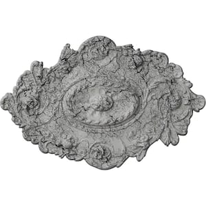 30-1/2 in. W x 20 in. H x 1-1/2 in. Strasbourg Urethane Ceiling Medallion, Ultra-Pure White Crackle