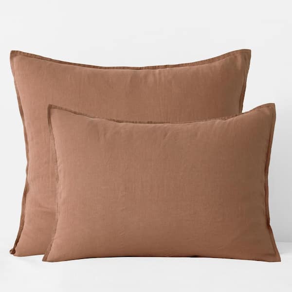 Legends Hotel Terracotta Washed Linen Euro Sham