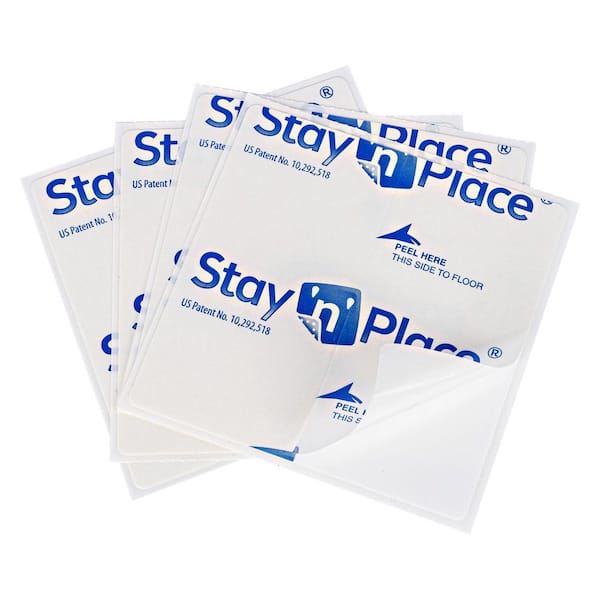 Stay N' Place 4 in. x 4 in. Rug Tabs (4-Pack)