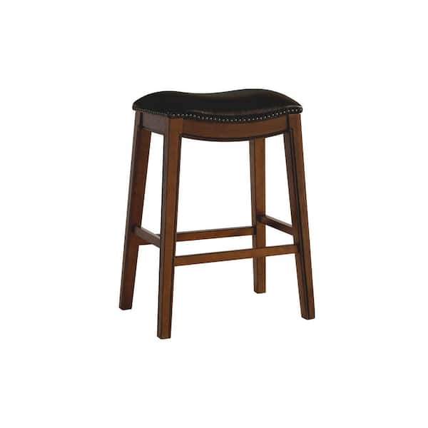 Picket House Furnishings Bowen 30" Backless Bar Stool in Brown