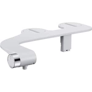 Comfort Non-Electric Bidet Toilet Seat Attachment with Nozzle Adjuster in White