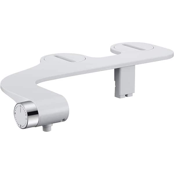 ELLO&ALLO Comfort Non-Electric Bidet Toilet Seat Attachment with Nozzle Adjuster in White