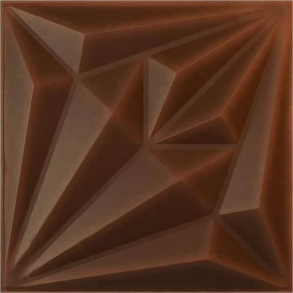 Ekena Millwork 19 5/8 in. x 19 5/8 in. Diamond EnduraWall Decorative 3D Wall Panel, Aged Metallic Rust (12-Pack for 32.04 Sq. Ft.)