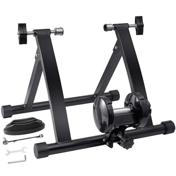 SKYSHALO Bike Trainer Stand,Magnetic Stationary Bike Stand for 26-29 in. Wheels Low Noise Motor,Protable Folding Bicycle Trainer