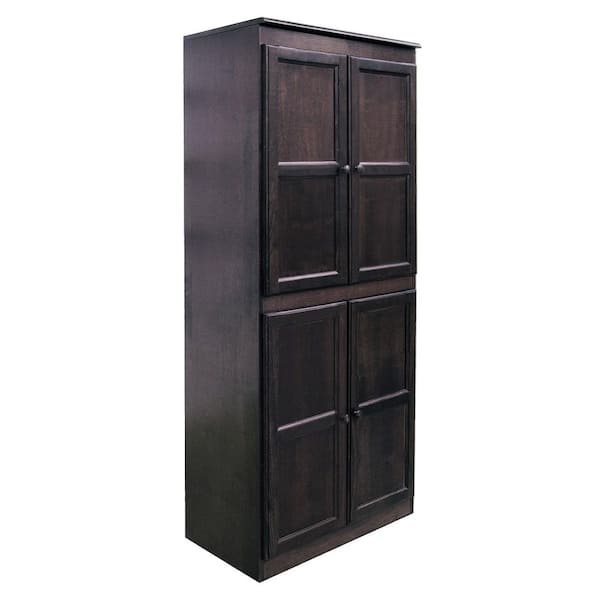 72 in. Espresso Wood 5-shelf Standard Bookcase with Adjustable Shelves