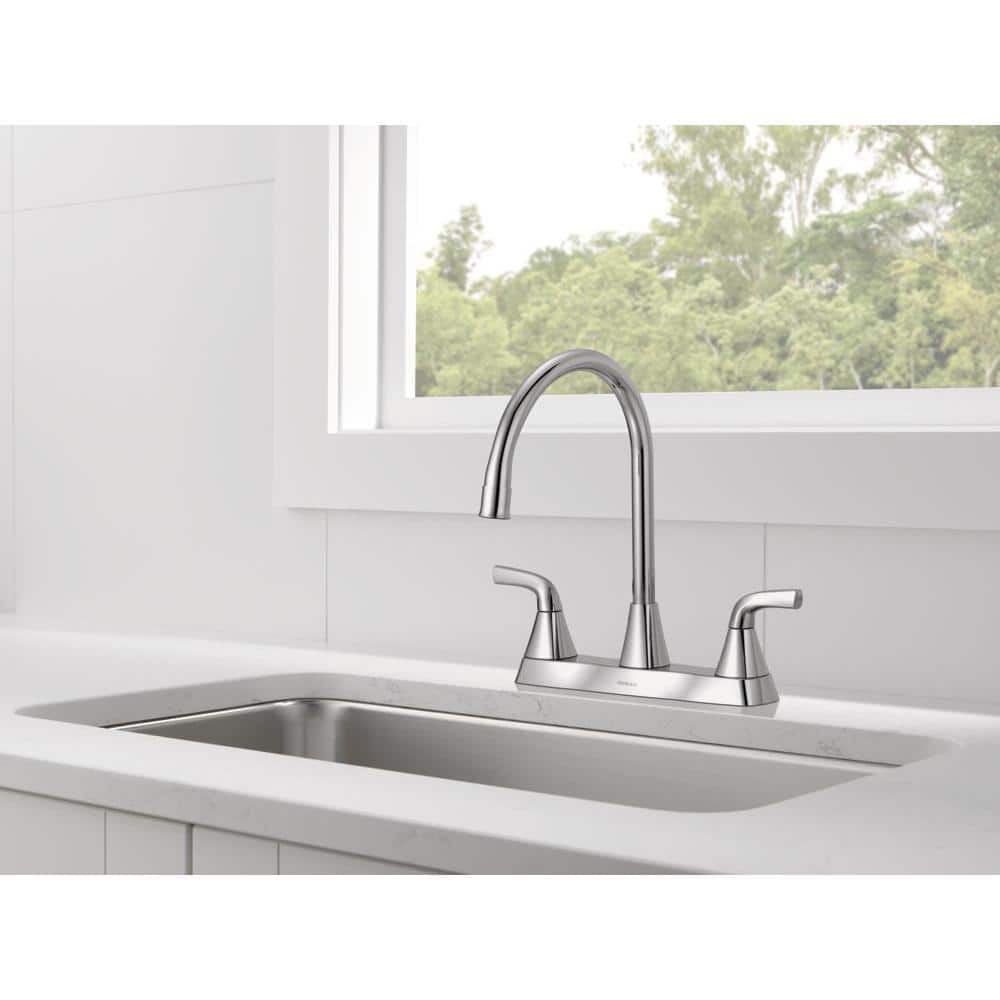 Parkwood Chrome Double Handle High-Arc Kitchen Faucet