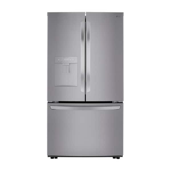 LG 27 cu. ft. 4-Door French Door Refrigerator with Internal Water Dispenser  in PrintProof Stainless Steel LMWS27626S - The Home Depot
