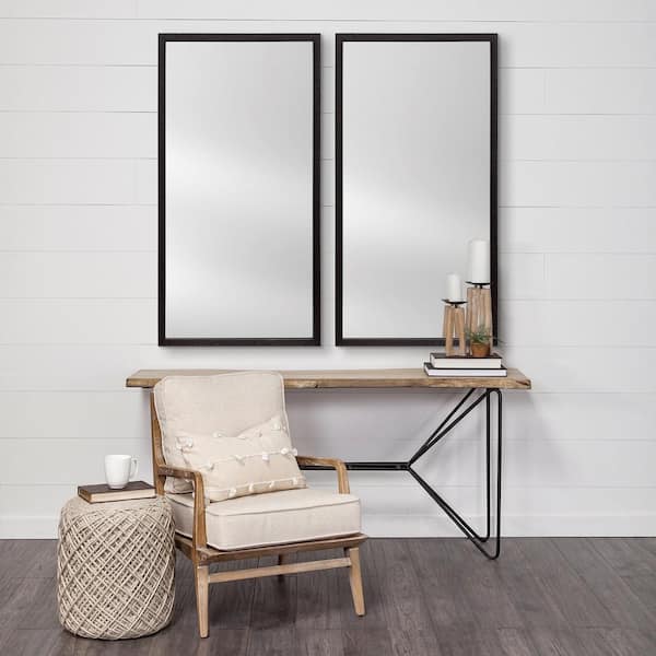 Large Rectangle Black Modern Mirror (41.5 in. H x 21.5 in. W)