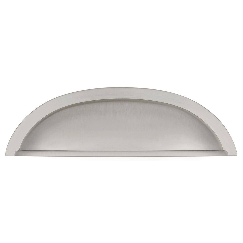 Stainless Steel Matte Cup Cabinet Pull with Mounting Hardware