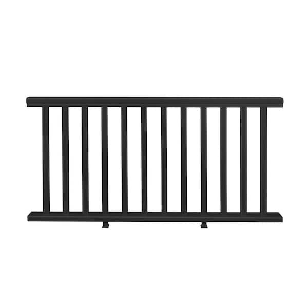 36 in. x 72 in. Black Vinyl Railing